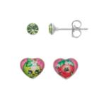 Shopkins Kids' Crystal Stud Earring Set, Girl's, Multicolor