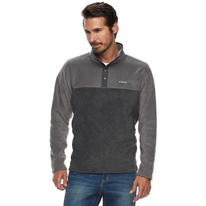 Men's Columbia Flattop Ridge Quarter-snap Fleece Pullover, Size: Xxl, Med Grey