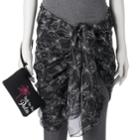 Women's Sonoma Goods For Life&trade; Print Oversized Wrap Scarf With Neoprene Pouch, Black