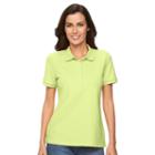 Women's Croft & Barrow&reg; Classic Solid Polo, Size: Small, Brt Green
