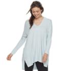 Juniors' Miss Chievous Drapey Long Sleeve Tunic, Teens, Size: Xs, Blue