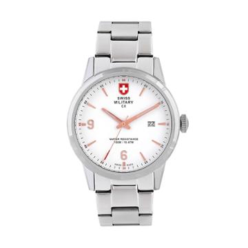 Swiss Military By Charmex(cx) Men's Officer Stainless Steel Watch - 78346-4-g, Size: Large, Grey