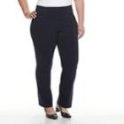 Plus Size Dana Buchman Pull-on Baby Bootcut Pants, Women's, Size: 2xl, Blue (navy)
