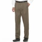 Big & Tall Savane Performance Straight-fit Pleated Pants, Men's, Size: 42x36, Brown