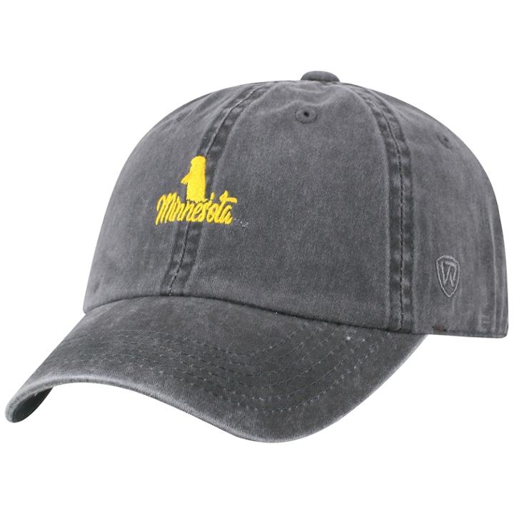 Adult Top Of The World Minnesota Golden Gophers Local Adjustable Cap, Men's, Grey (charcoal)