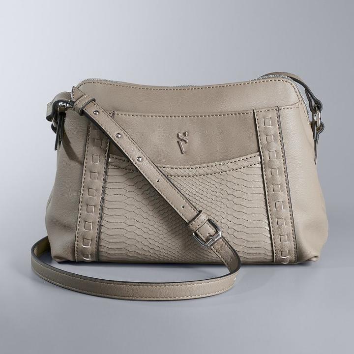 Simply Vera Vera Wang Stanzia Crossbody Bag, Women's, Dark Green