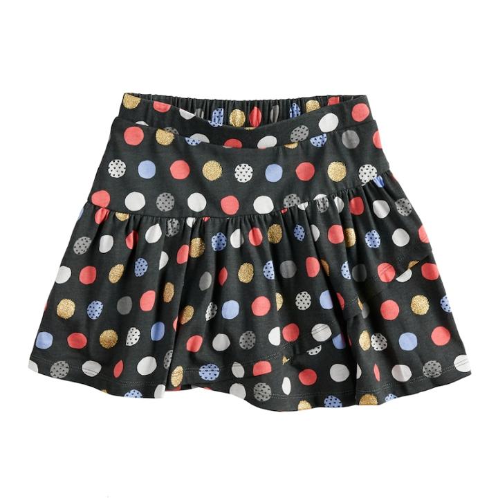 Girls 4-10 Jumping Beans&reg; Printed Tulip Tiered Skort, Size: 6x, Dark Grey