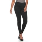 Women's Apt. 9&reg; Tummy Control Pull-on Leggings, Size: Xl, Black