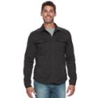 Men's Sonoma Goods For Life&trade; Sweater-fleece Shirt Jacket, Size: Large, Black