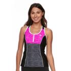 Women's Zeroxposur Colorblock Tankini Top, Size: 8, Drk Purple