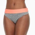 Women's Rbx Colorblock Mesh-trim Scoop Bikini Bottoms, Size: Xl, Orange