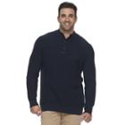 Big & Tall Croft & Barrow&reg; Classic-fit Waffle-weave Cardigan, Men's, Size: 3xb, Blue (navy)