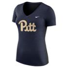 Women's Nike Pitt Panthers Dri-fit Touch Tee, Size: Medium, Blue (navy)