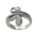 Journee Collection Sterling Silver Snake Ring, Women's, Size: 9, Grey