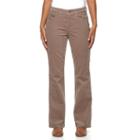 Women's Croft & Barrow&reg; Classic Fit Bootcut Corduroy Pants, Size: 16, Med Brown