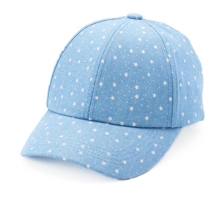 Women's Chaps Starry Print Baseball Cap, Med Blue
