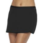 Women's Tyr Faux-wrap Skirtini Bottoms, Size: 10, Black