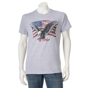 Men's Eagle Old Glory Tee, Size: Large, Med Grey