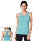 Women's Shape Active Racerback Workout Tank, Size: Large, Turquoise/blue (turq/aqua)