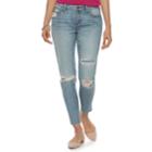 Women's Jennifer Lopez Midrise Ankle Skinny Jeans, Size: 4, Blue