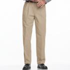 Big & Tall Lee Stain Resist Classic-fit Pleated Pants, Men's, Size: 52x30, Dark Beige