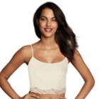 Women's Maidenform Casual Comfort Lounge Lace Crop Cami Dmcclb, Size: Medium, Natural