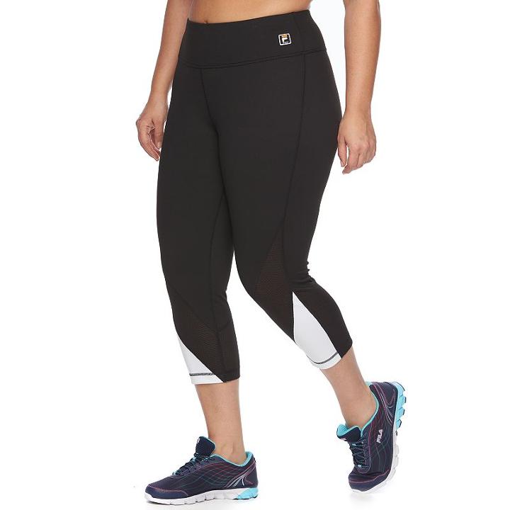 Plus Size Fila Sport&reg; Workout Crop Leggings, Women's, Size: 1xl, White