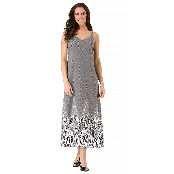 Women's Haggar Printed Maxi Dress, Size: Large, Black