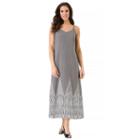 Women's Haggar Printed Maxi Dress, Size: Large, Black