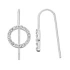 Lc Lauren Conrad Open Circle Nickel Free Drop Earrings, Women's, Silver
