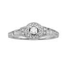 Round-cut Diamond Halo Engagement Ring In 10k White Gold (1/4 Ct. T.w.), Women's, Size: 6.50