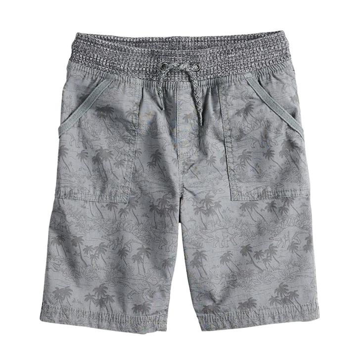 Boys 4-12 Sonoma Goods For Life&trade; Pork Chop Pull On Shorts, Size: 6, Light Grey