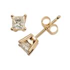 14k Gold 1/2-ct. T.w. Igi Certified Diamond Solitaire Earrings, Women's, White