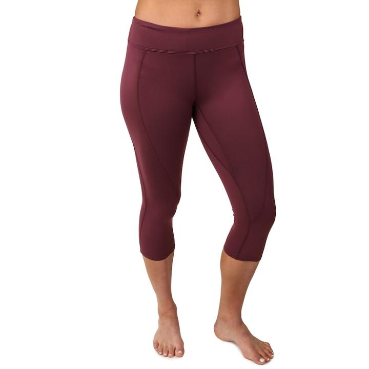 Women's Soybu Commando Yoga Capri Leggings, Size: Large, Purple