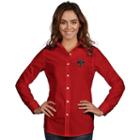 Women's Antigua Toronto Raptors Dynasty Button-down Shirt, Size: Xxl, Dark Red