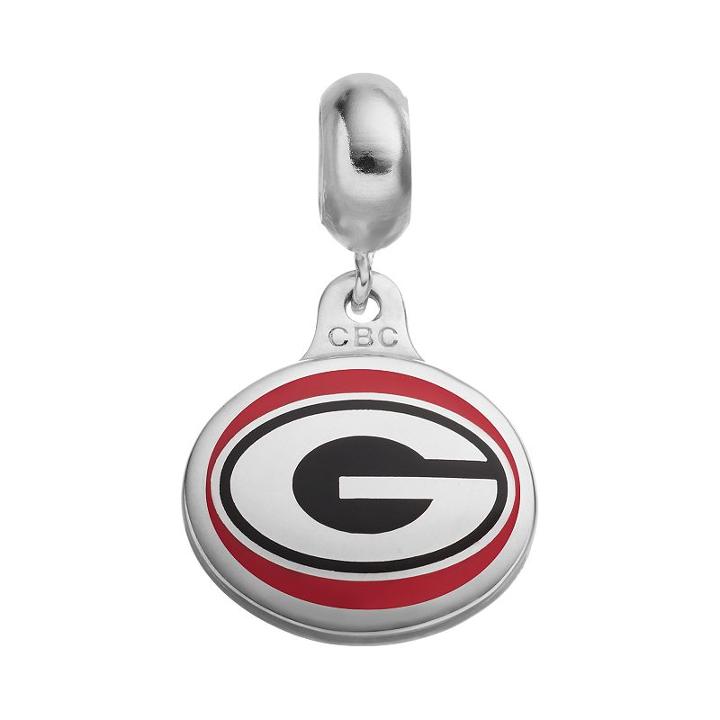 Fiora Sterling Silver Georgia Bulldogs Logo Charm, Women's, Multicolor