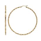 Amore By Simone I. Smith Sterling Silver Twist Hoop Earrings, Women's, Gold