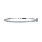 Oro Leoni Sterling Silver Topaz Bangle Bracelet - Made With Genuine Swarovski Gemstones, Women's