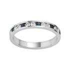 Traditions Sterling Silver Blue And White Swarovski Crystal Eternity Ring, Women's, Size: 10