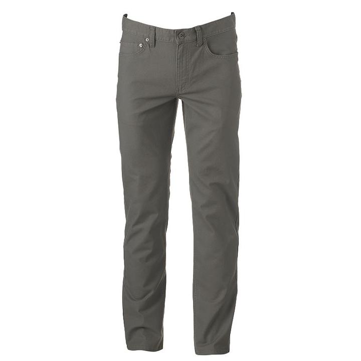 Men's Urban Pipeline Slim-straight Canvas Pants, Size: 30x32, Med Grey
