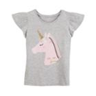 Girls 4-8 Carter's I'm So Fancy Unicorn Flutter Tee, Size: 8, Grey