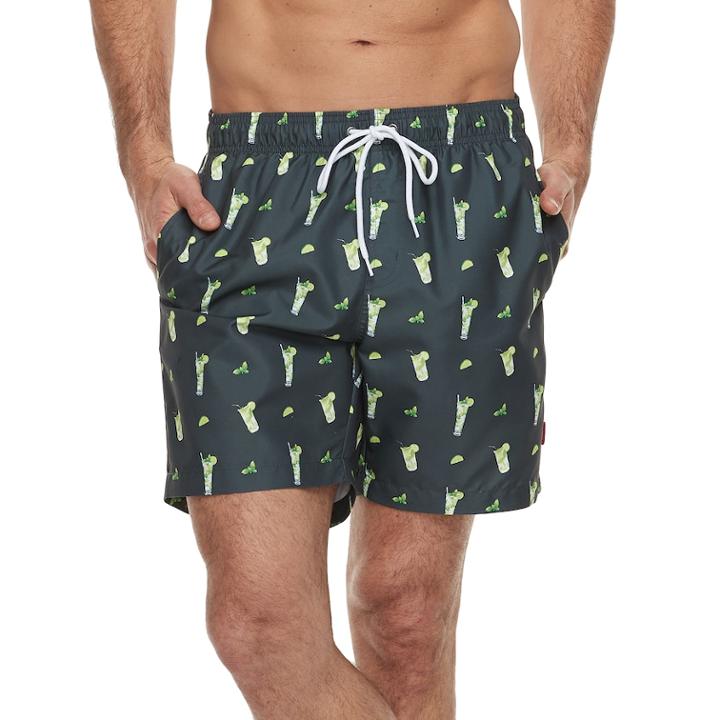 Men's Hot Coals Mojito Swim Trunks, Size: Medium, Grey (charcoal)
