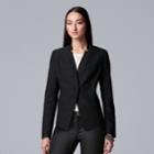 Petite Simply Vera Vera Wang Cropped Blazer, Women's, Size: S Petite, Black