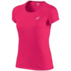 Asics Featherlight Crew Neck Raglan Running Tee - Women's, Size: Xs, Dark Pink