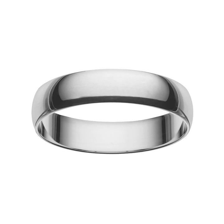 Men's 10k White Gold Wedding Band, Size: 9, Yellow