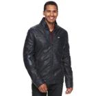 Men's Xray Faux-leather Motor Jacket, Size: Xl, Blue (navy)