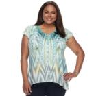 Plus Size World Unity Printed Sublimation Tee, Women's, Size: 2xl, Med Green
