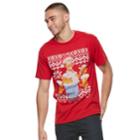 Men's Homer Simpson Ugly Christmas Sweater Tee, Size: Xl, Red