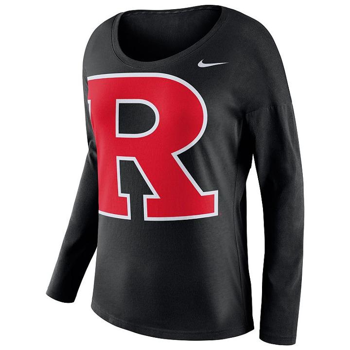 Women's Nike Rutgers Scarlet Knights Tailgate Long-sleeve Top, Size: Xl, Black