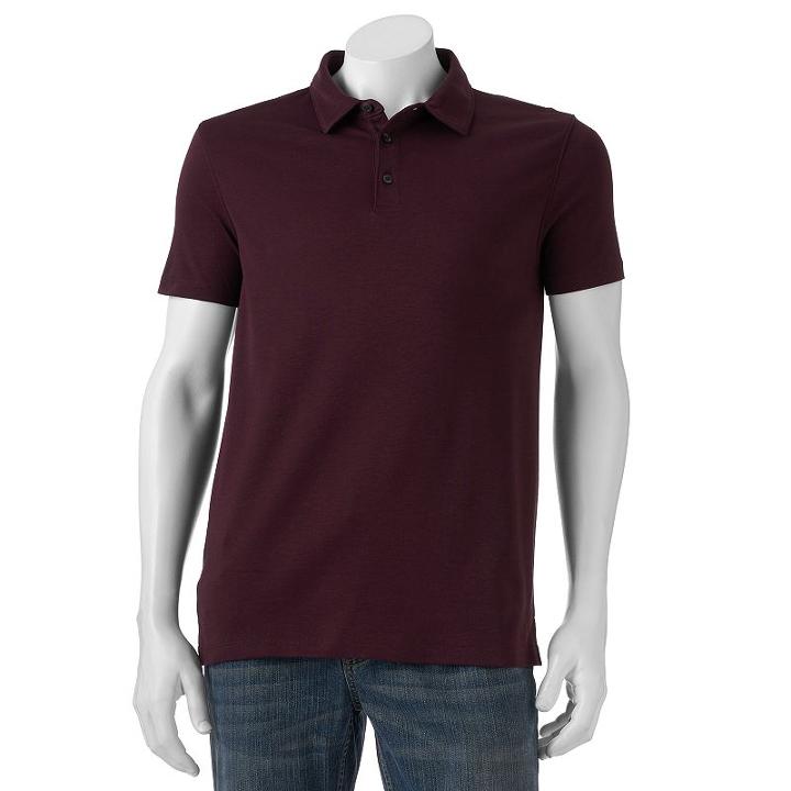 Men's Apt. 9&reg; Modern-fit Solid Polo, Size: Xl, Drk Purple